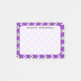 モノグラムサッカーフットボールオンパープル ポストイット