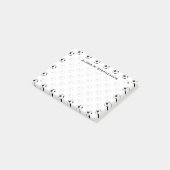 モノグラムサッカーフットボールオンホワイト ポストイット (アングル)