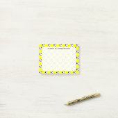 モノグラムサッカーフットボールボールイエロー ポストイット (デスク上)