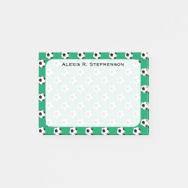 モノグラムサッカーフットボールボールシャームロックグリーン ポストイット