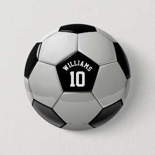 モノグラムサッカーボール協会サッカースポーツ 缶バッジ