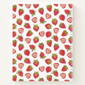 モノグラムサマーストロベリパーソナライズされたー ノートブック (裏面)