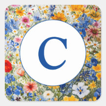 モノグラムサマーワイルドフラワーウォータカラー