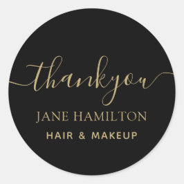 モノグラムサンキューブラック金ゴールド ラウンドシール
