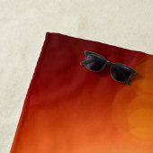 モノグラムサンセットオレンジゴールデンスカイシーオブ金ゴールド ビーチタオル (インサイチュ)