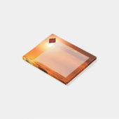 モノグラムサンセットオレンジゴールデンスカイシーオブ金ゴールド ポストイット (アングル)