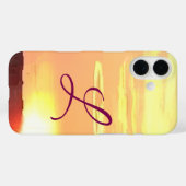 モノグラムサンセットiPhone/iPadケース Case-Mate iPhoneケース (裏面 (横))