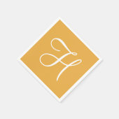 モノグラムサンフラワークラシーカラフル紙ナプキンス スタンダードカクテルナプキン (角)