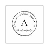 モノグラムサークルウッドアートスタンプ ラバースタンプ (インプリント)