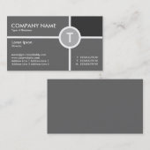 モノグラムサークルクロス – グレーシェード 名刺 (正面/裏面)