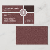 モノグラムサークルクロス – ブラウンエンボステクスチャ 名刺 (正面/裏面)