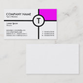 モノグラムサークルクロス（マゼンタ） – 白 名刺 (正面/裏面)