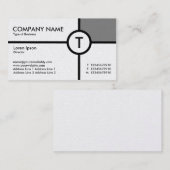 モノグラムサークルクロス – 白(金ゴールド) 名刺 (正面/裏面)