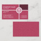 モノグラムサークルクロス – Maroon Redテクスチャ 名刺 (正面/裏面)