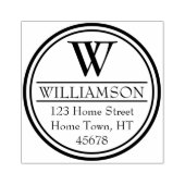 モノグラムサークル差出人住所 ラバースタンプ (インプリント)