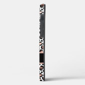 モノグラムシックバラ金ゴールドとブラックレオパードプリント Case-Mate iPhoneケース (裏面 / 左)