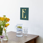 モノグラムシックモダンティール（緑がかった色） 箔ポスター (レイダウン (キッチン))