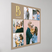 モノグラムシック数々のフォトボホベージュ 箔ポスター (レイダウン)