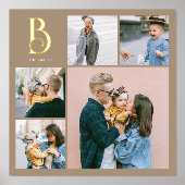 モノグラムシック数々のフォトボホベージュ 箔ポスター (正面)