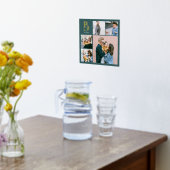 モノグラムシッ数々のクフォトティール(緑がかった色) 箔ポスター (レイダウン (キッチン))