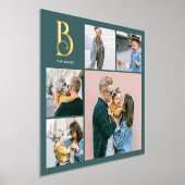 モノグラムシッ数々のクフォトティール(緑がかった色) 箔ポスター (レイダウン)