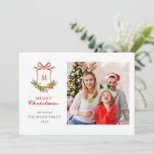 モノグラムシトラスクレストクリスマスフォト シーズンカード (スタンド正面)