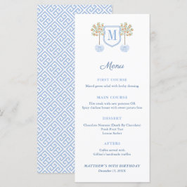 モノグラムシトラスツリーフォーマルバプティスランチョン メニュー