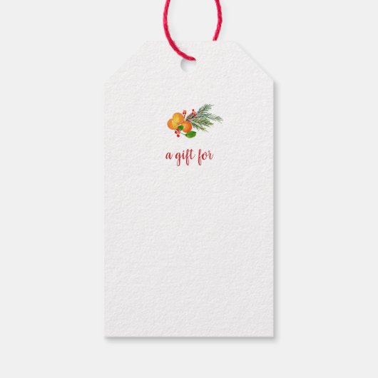 モノグラムシトラスリースクリスマス ギフトタグ (裏面)