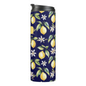 モノグラムシトラスレモン果実植物模様 タンブラー (回転右)
