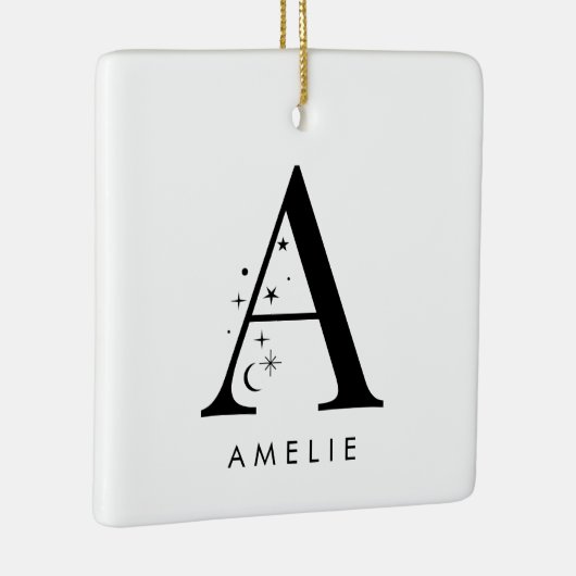 モノグラムシナ名スクエア セラミックオーナメント (右)