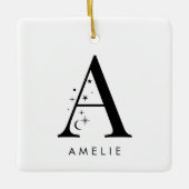 モノグラムシナ名スクエア セラミックオーナメント (正面)