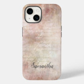 モノグラムシャビーシックなピンクローズヴィンテージケースメイトi Case-Mate iPhoneケース (裏面)
