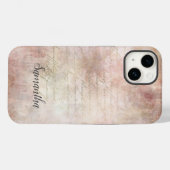 モノグラムシャビーシックなピンクローズヴィンテージケースメイトi Case-Mate iPhoneケース (裏面 (横))