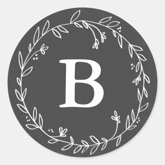 モノグラムシャルボードリースシール ラウンドシール (正面)