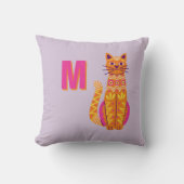 モノグラムシュガースカルキャットデイの死んだ枕 クッション (正面)