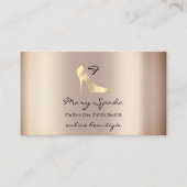 モノグラムシューズバラヒールのロゴショップQRコード 名刺 (正面)