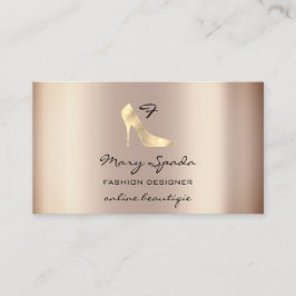 モノグラムシューズバラヒールのロゴショップQRコード 名刺