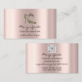 モノグラムシューズバラ金ゴールドヒールのロゴショップQRコード 名刺 (正面/裏面)