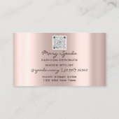 モノグラムシューズバラ金ゴールドヒールのロゴショップQRコード 名刺 (裏面)