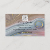 モノグラムシューズフェイク金ゴールドヒールのロゴショップQR 名刺 (裏面)