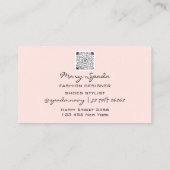 モノグラムシューズブラックグリッターヒールのロゴショップQR 名刺 (裏面)