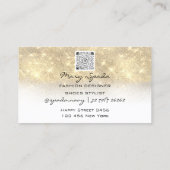 モノグラムシューズ金ゴールドグリッターヒールのロゴQRコード 名刺 (裏面)