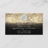 モノグラムシューズ金ゴールドグリッターヒールのロゴQRブラック 名刺 (裏面)