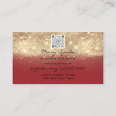 モノグラムシューズRedGoldグリッターヒールのロゴQRコード 名刺 (裏面)