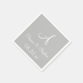 モノグラムシルバーカッコいいワンカラー紙ナプキンス スタンダードカクテルナプキン (角)