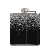 モノグラムシルバーグラムグリッタースパークル名 フラスク (裏面)