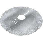 モノグラムシルバーグリッターガーリーグラム ブラッシュドポリエステルツリースカート (アングル)