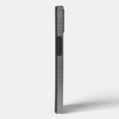 モノグラムシルバーグレーブラシ仕上げ金属 Case-Mate iPhoneケース (裏面 / 右)