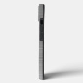 モノグラムシルバーグレーブラシ仕上げ金属 Case-Mate iPhoneケース (裏面 / 左)