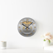 モノグラムシルバードクターメディカルクリニック時計 ラウンド壁時計 (ホーム)